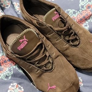 Puma Brown Suede Sport Lifestyle Running Shoe W8.5